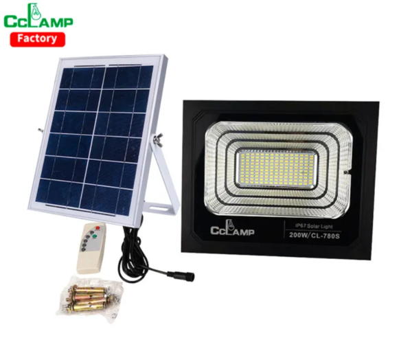 CCLAMP Lampe Led solaire extérieure 200W