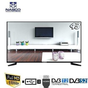 Nasco TV LED 43'' - FULL HD 1080 - PORT VGA/HDMI - Noir - Garantie 12 Mois
