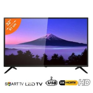 Smart TV LED - 32 Pouces LED - USB - HDMI - Wifi - Noir - Garantie 12 Mois