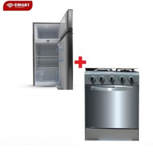 Réfrigérateur Combiné 95L + Cuisinière - Gaz 4 Feux Avec Four