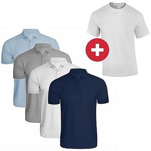 Lots De 4 Polo + Un Tee-Shirt Manches Courtes Mixte - Multi-couleur