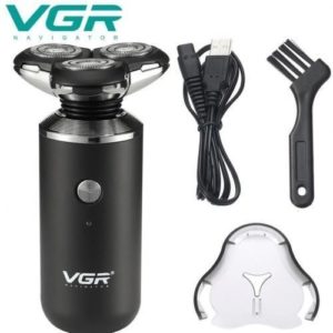 VGR Rasoir Pour Hommes Rechargeable Par USB à Trois Têtes - Noir