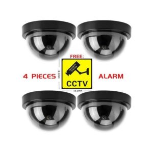 4pcs/SET Dôme Simulation Cambrioleur Alarme Caméra Intérieure Fausse Webcam Surveillance LED Lumière émuler CCTV