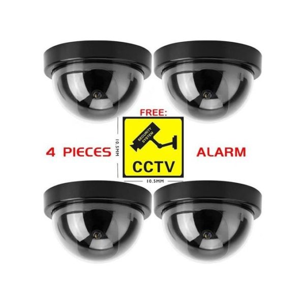 4pcs/SET Dôme Simulation Cambrioleur Alarme Caméra Intérieure Fausse Webcam Surveillance LED Lumière émuler CCTV