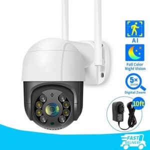 Caméra De Vidéosurveillance IP Wifi Extérieure HD 4K PTZ - Blanc