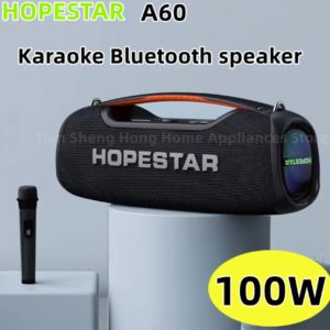 Hopestar- Enceinte Bluetooth Rechargeable + Micro 100W - Noir ou bleu