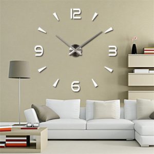 Horloge Moderne 3D Petit format (Beau Décor Pour Maison, Bureau Etc...) - Argent