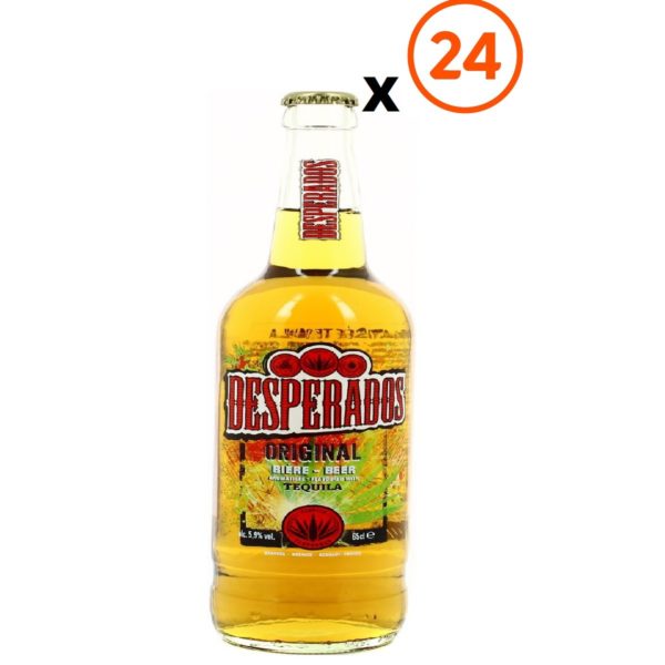 24 Bières aromatisées Téquila DESPERADOS -  33cL