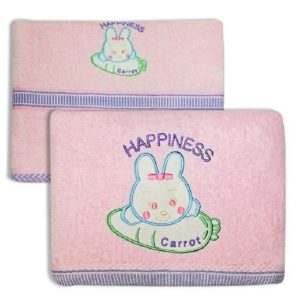 Kit de 2 serviettes pour bébé – Rose