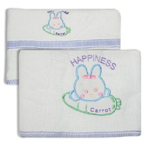 Kit de 2 serviettes pour bébé – Blanc