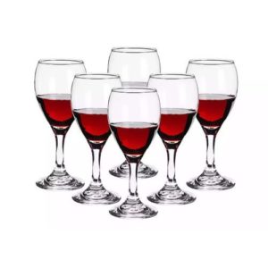 Coupe Verre à Vin Crystal 6 Pièces-Transparent
